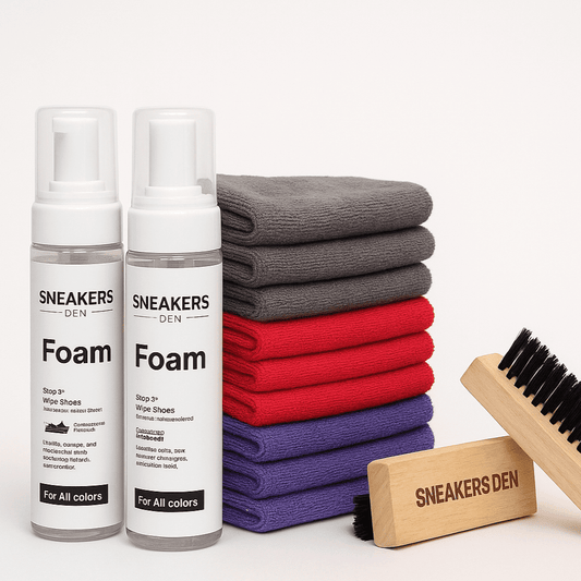 SneakersDen Shoe Cleaning Kit | Sneaker Cleaner with Cloth & Brush Set