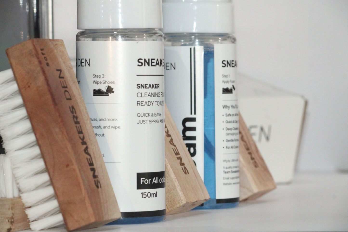 SneakersDen Shoe Cleaning Kit | Sneaker Cleaner with Cloth & Brush Set