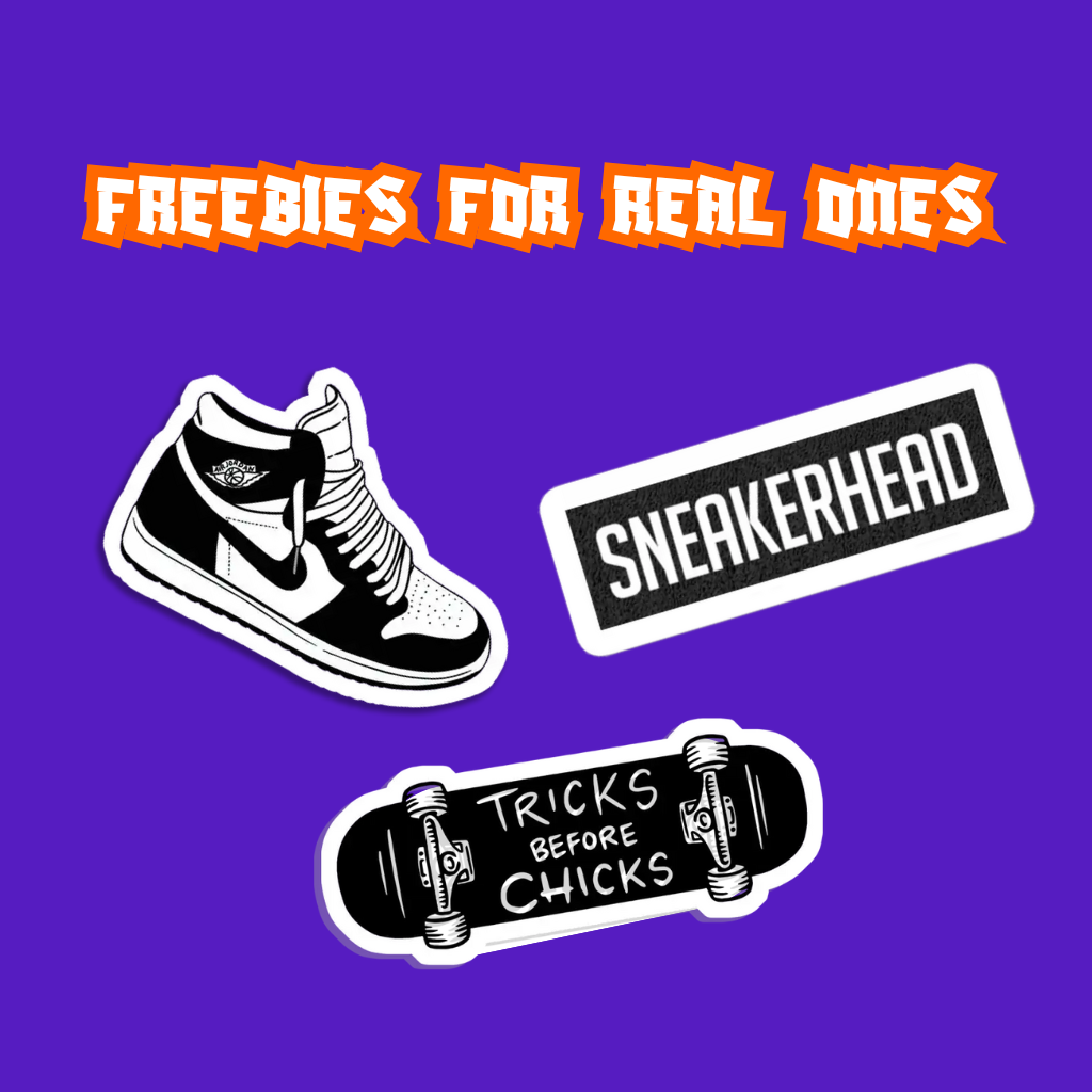 SneakersDen side door sneaker crate display case with bold sneakerhead and skateboard graphic designs
